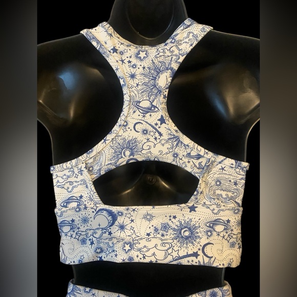 Wildfox | Wildfox athleisure Cosmic Blue Sports Bra and Leggings Set NWT S / XS - Picture 6 of 11